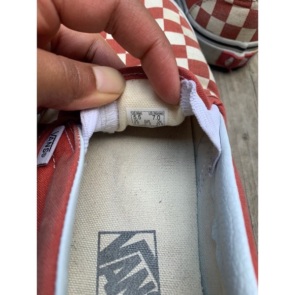 Red Checkered Vans size 5.5 men, 7 women - Picture 4 of 6